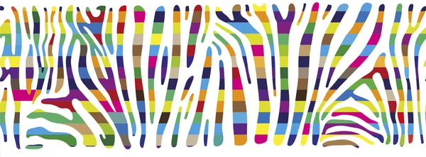 Hintergrund mit buntem Zebrafell — Stockvektor