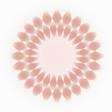 Soluk pembe-krem dekoratif dairesel süsleme