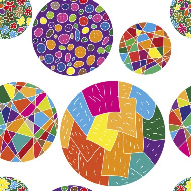 Sorunsuz vektör desen renkli topları ile