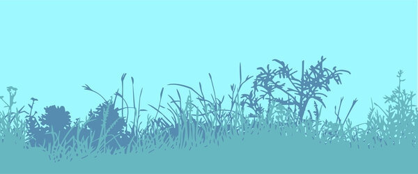 Grass. Horizontal seamless pattern
