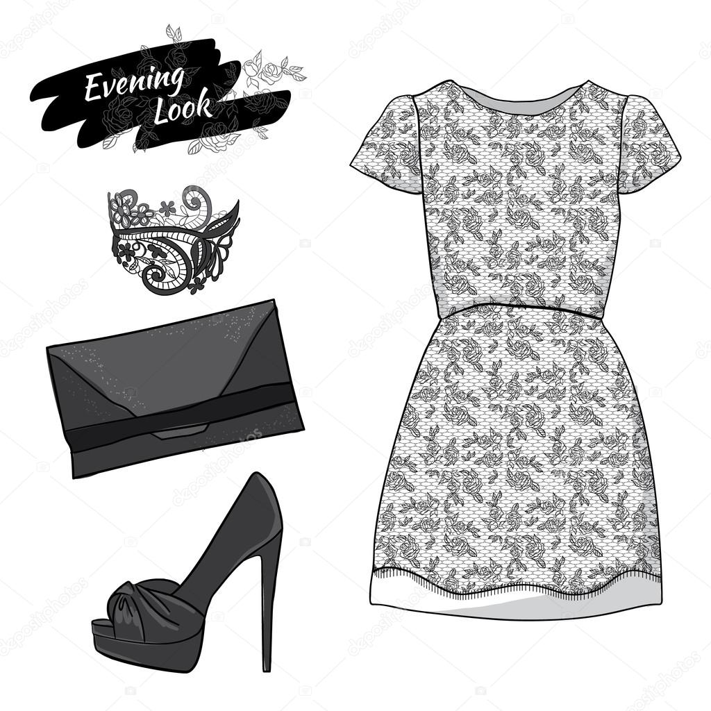 Evening set of clothes for Fashion Girl