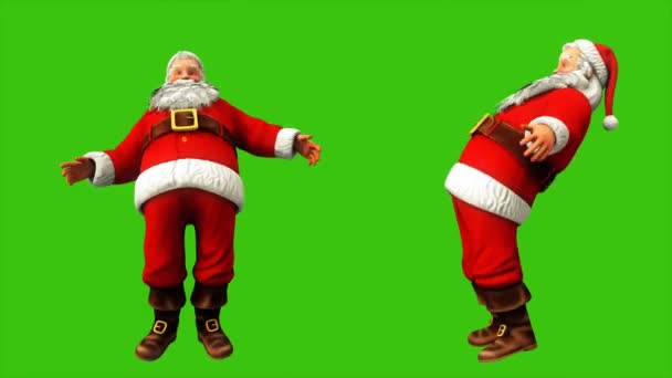 Ein fröhlicher Weihnachtsmann — Stockvideo