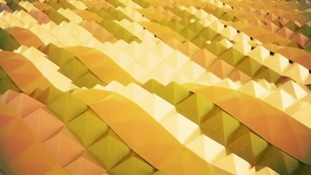 Animation of golden waves — Stock Video