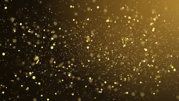 Estrias de partículas douradas — Vídeo de Stock