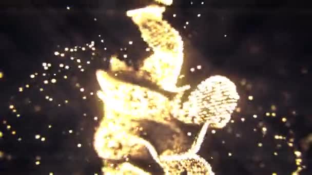 Soyut uçan titreşen parçacıklar — Stok video