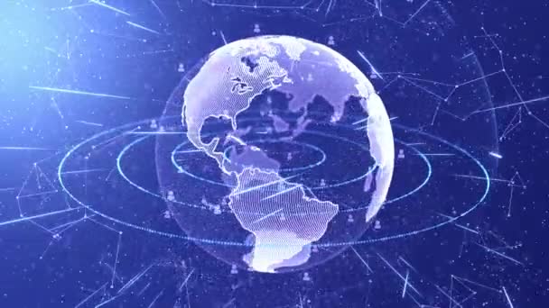 Globe Earth Hologram — Stockvideo