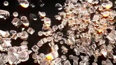 Şarap kadehleriyle dolu bir masa.