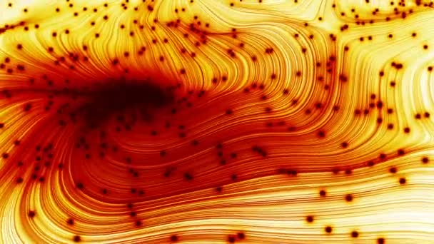 带球体的抽象波 — 图库视频影像