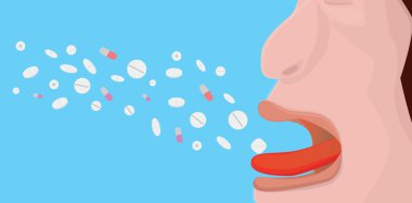 Uyuşturucu tüketimi vektör çizim. İlaç kötüye kullanımı.