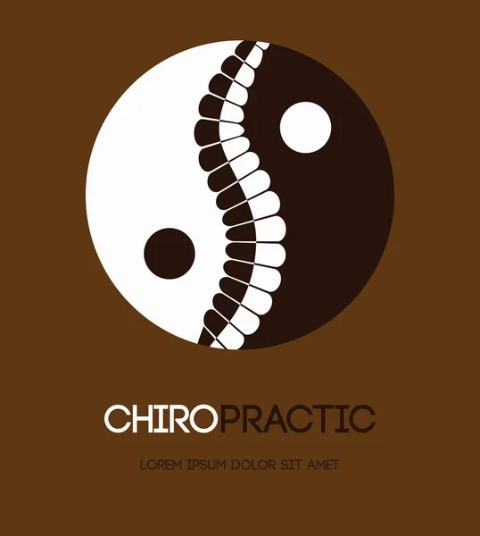 Chiropractic ve manuel terapi afiş ve logo tasarım. — Stok Vektör