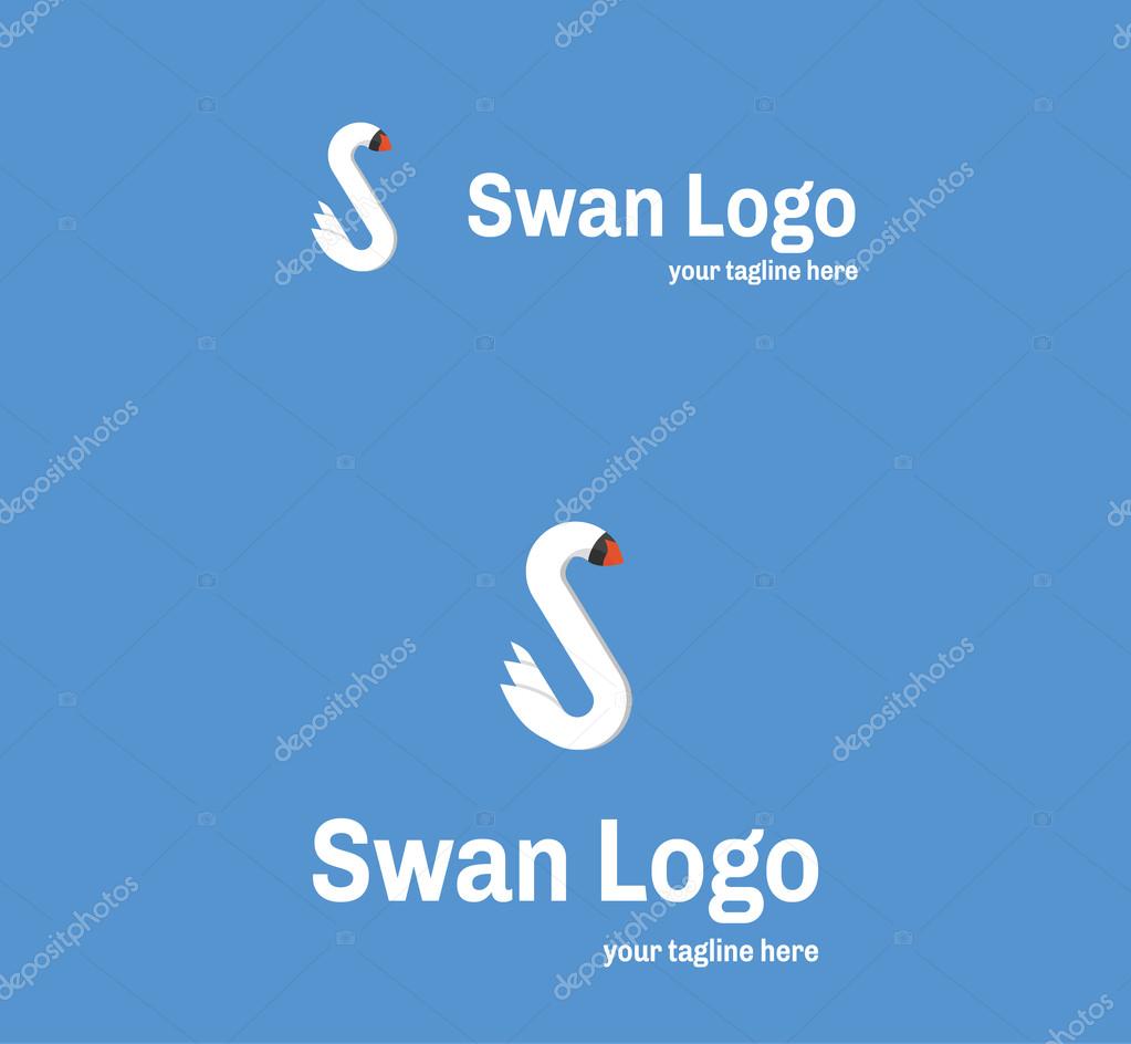 Multipurpose swan letter s vector logo.