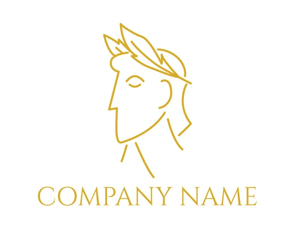 Ancient character logo design. Elegant, traditional roman logotype. — Stock Vector