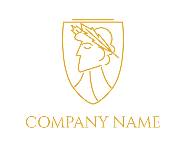 Design del logo del carattere romano. Logotipo elegante e tradizionale . — Vettoriale Stock