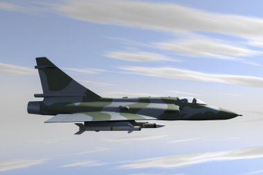 Silahlı bir jetfighter