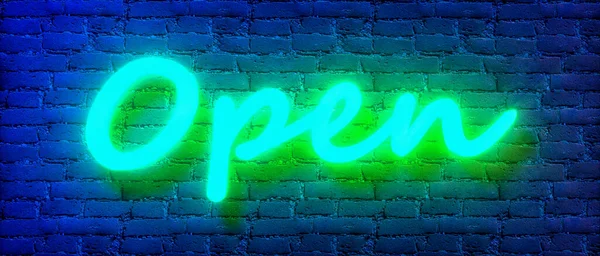 Futuristic Looking Neon Colored Open Rendering — Stock Photo, Image