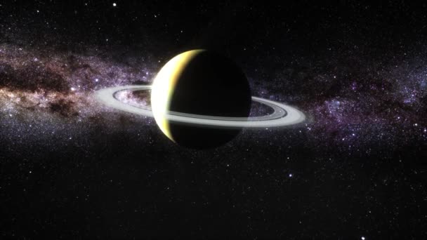 Planeten Mättnad Rendering Denna Bild Element Som Tillhandahålls Nasa — Stockvideo