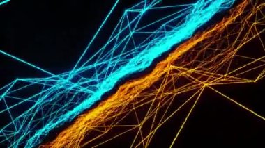 soyut ağ konsept hattı bağlantısı (3d yorumlama)