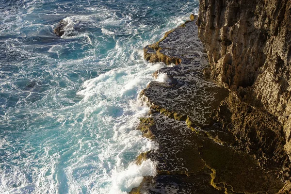 Mar Estrella Contra Las Rocas Fondo Acantilado Tonga —  Fotos de Stock