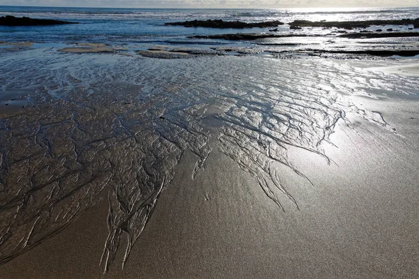 Sunny Beach Patterns Sand — Stock Photo, Image