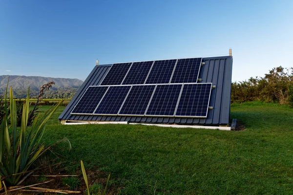 Painéis Solares Para Sistema Grid — Fotografia de Stock