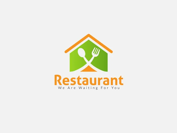 Restaurant Logo Design Concept Dinner Launch Breakfast Fast Food Delivery — Stock Vector