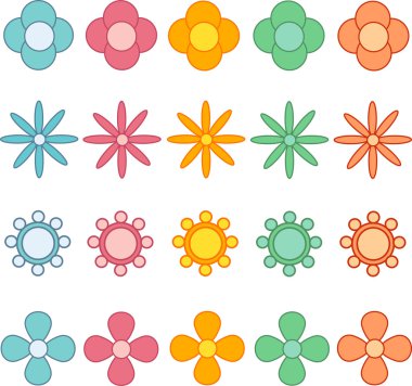 Çiçek renkli vektör