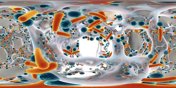 Biofilm de bacterias resistentes a los antibióticos — Foto de Stock