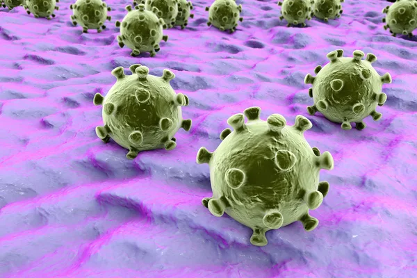 Virus yang menginfeksi sel manusia. — Stok Foto