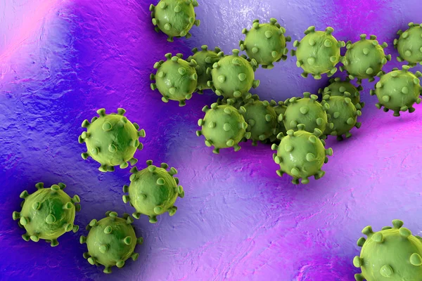 ヒトの細胞に感染するウイルス — ストック写真