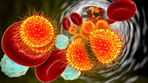 Meningococcemia Dissemination Bacteria Nesseria Meningitidis Meningococci Bloodstream Illustration — Φωτογραφία Αρχείου