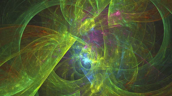 Soyut fraktal arka plan. Uzay ve bilim arkaplanı, 3B illüstrasyon