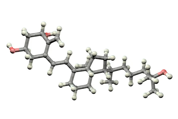 Calcitriol Molekül Aktivierte Form Von Vitamin Zur Behandlung Von Calciummangel — Stockfoto