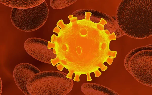 Вирусы Крови Обобщённая Вирусная Инфекция Иллюстрация — стоковое фото