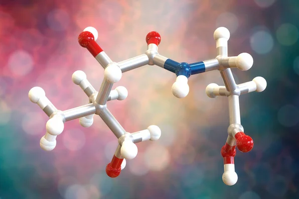 Molecular Model Pantothenic Acid Vitamin Illustration Has Antioxidant Activity Part — Stock Photo, Image
