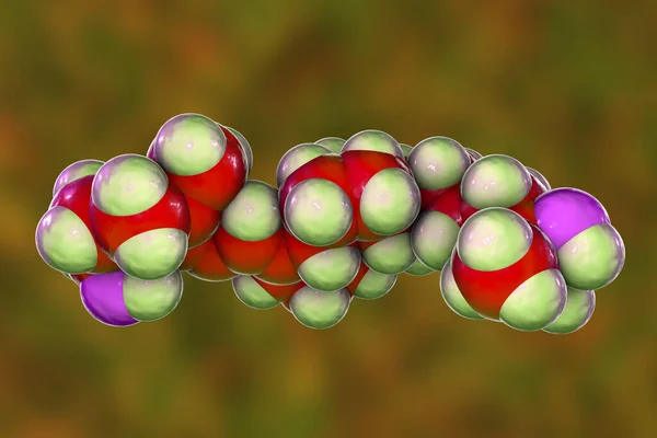 カルシジオール分子 別名カルシジオール 肝臓で産生されるビタミンD3の主要な循環代謝物 3Dイラスト — ストック写真