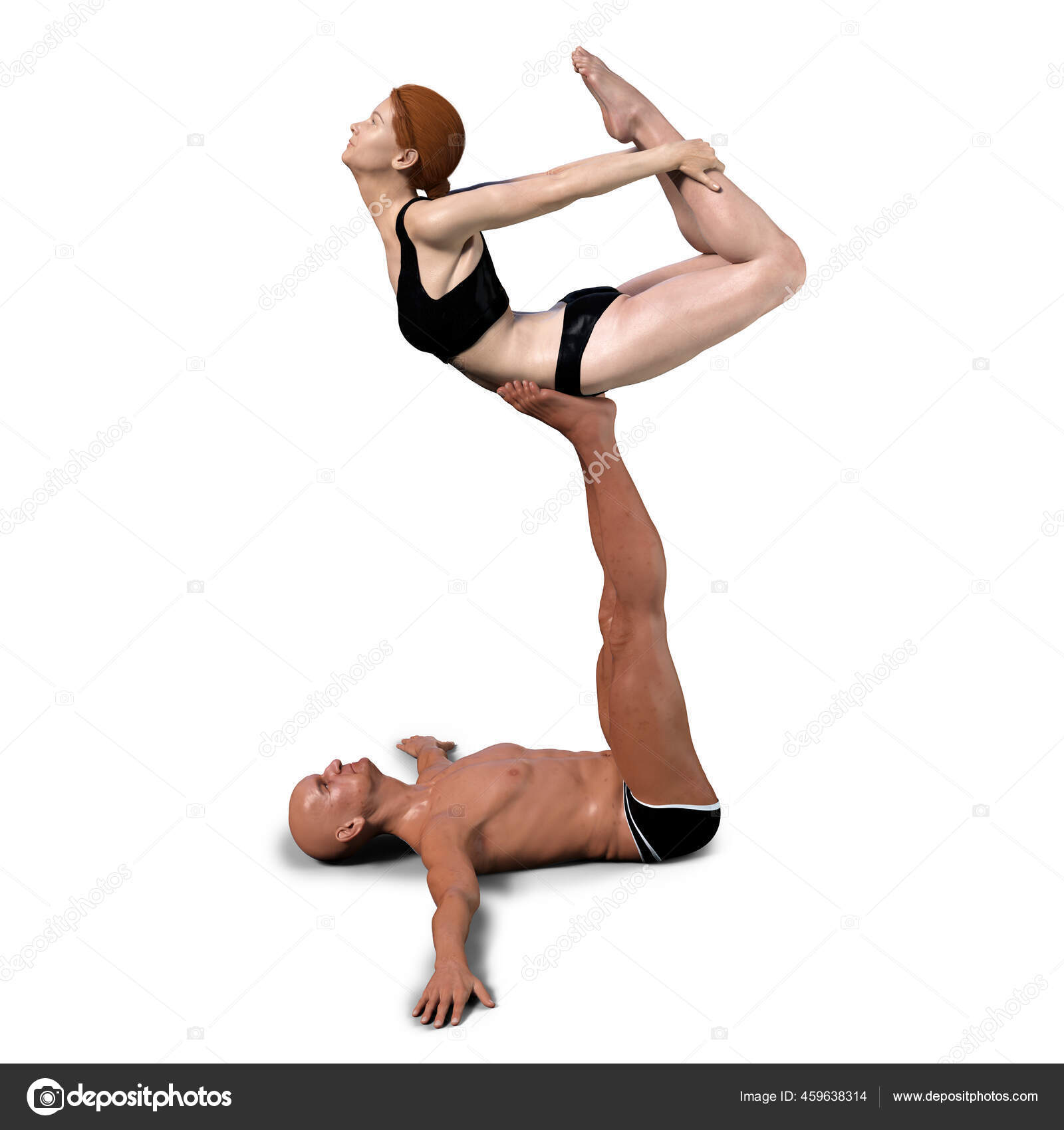Man Doing Yoga. Yoga Asanas Set Stock Vector - Illustration of