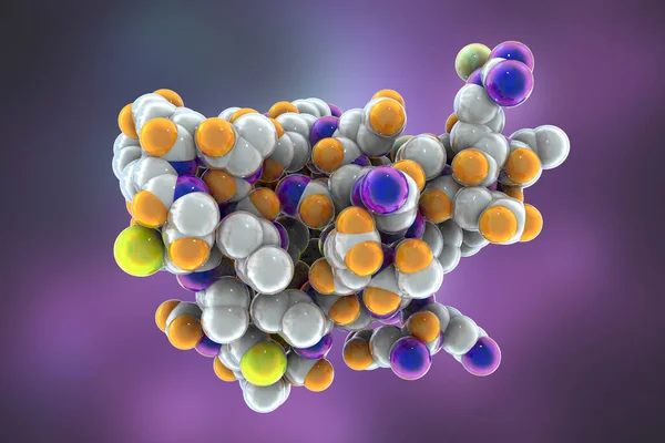 Molecule of Survival motor neuron protein, SMN, 3D illustration. SMN deficiency is one cause of spinal muscular atrophy