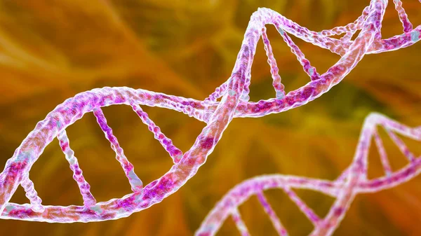 Dna Molekül Doppelhelix Illustration Genetische Mutation Und Genetische Störungen — Stockfoto