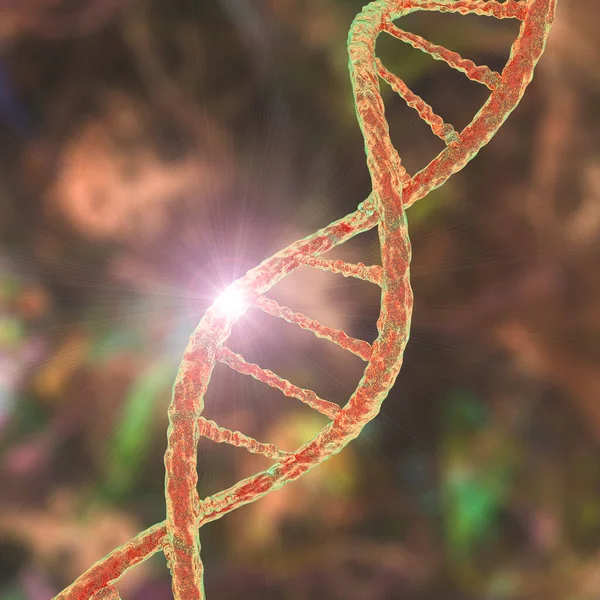 Genetische Mutatie Conceptuele Illustratie Dubbel Gestrande Dna Molecuul Met Mutatie — Stockfoto