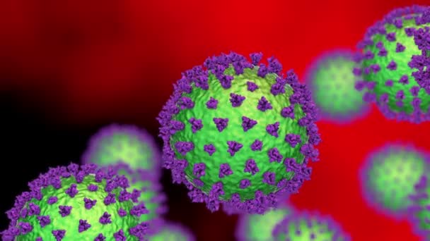 Sars Cov Virüsleri Covid Animasyona Neden Olan Koronavirüs — Stok video