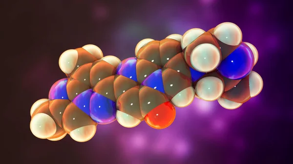 Risdiplam Drog Molekyl Illustration Läkemedel Mot Ryggradsmuskulär Atrofi Sma — Stockfoto