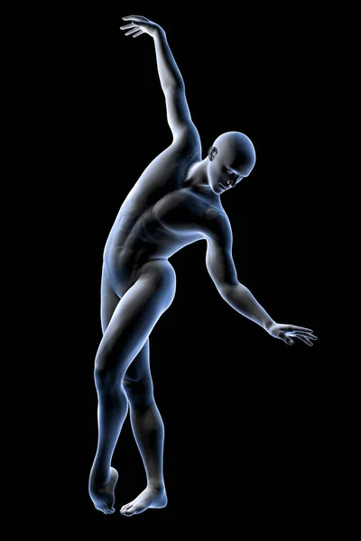 Anatomy Dancing Ballet Man Ballet Pose Illustration — Stock Photo, Image