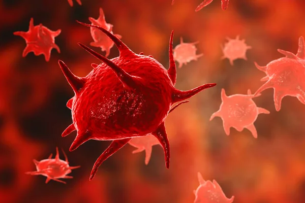 Aktivált Vérlemezkék Más Néven Trombociták Sebgyógyulásért Sebek Záródásáért Felelős Vérsejtek — Stock Fotó