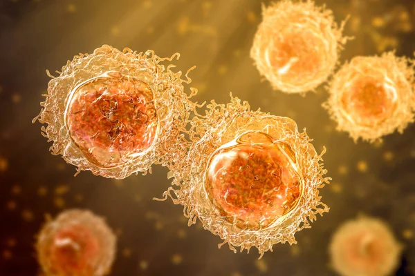 Раковые Клетки Злокачественные Клетки Научная Иллюстрация — стоковое фото