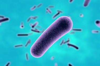 Bacteria on colorful background clipart