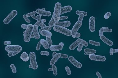Bacteria on colorful background clipart