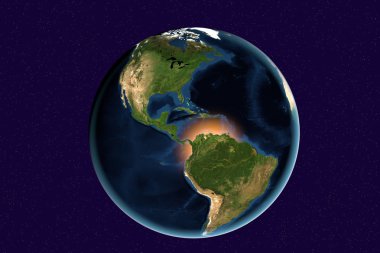 Kuzey ve Güney Amerika uzaydan