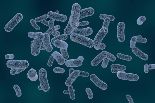 Bacteria on colorful background — Stockfoto