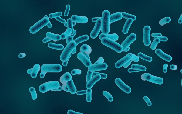 Bacteria on colorful background — Stockfoto