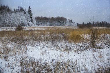 İlk kar yere kapsamış